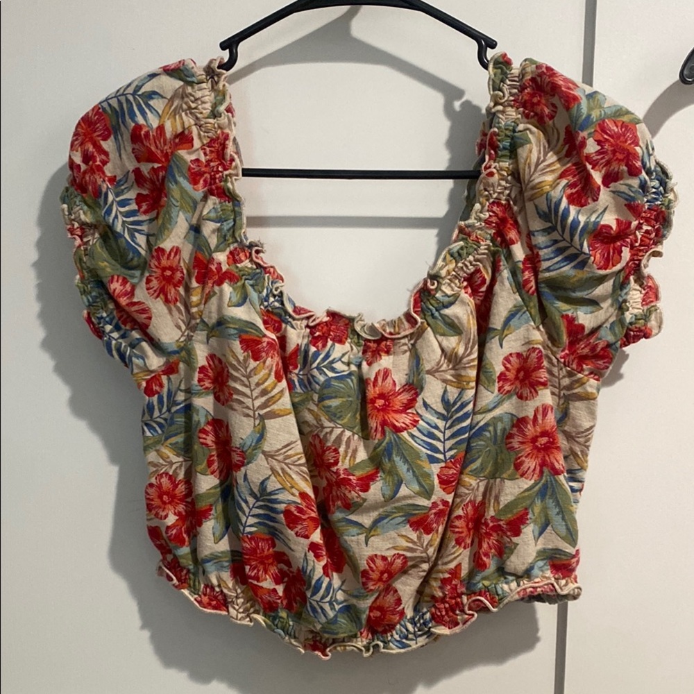 Floral Puff Sleeve Top